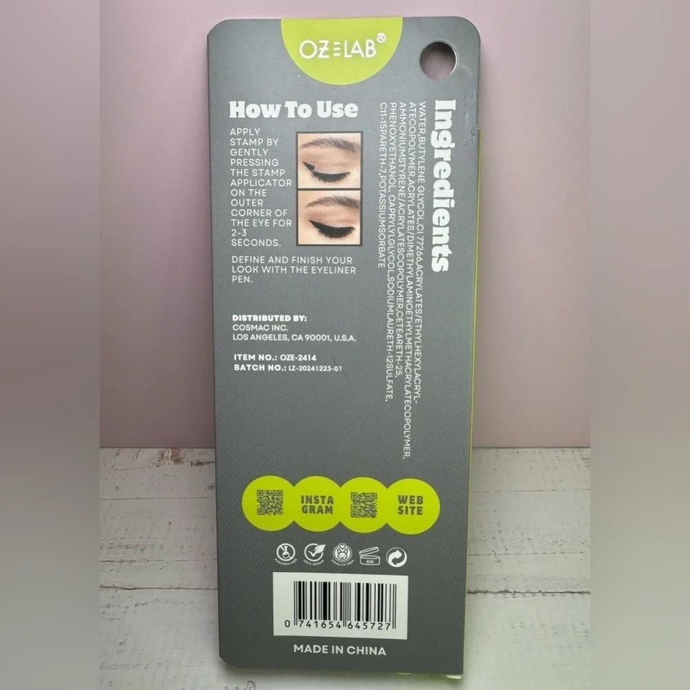 OZ LAB Stamp N'Winged - Eyeliner Pen and Stamp 2 in 1 NIB (True Black)